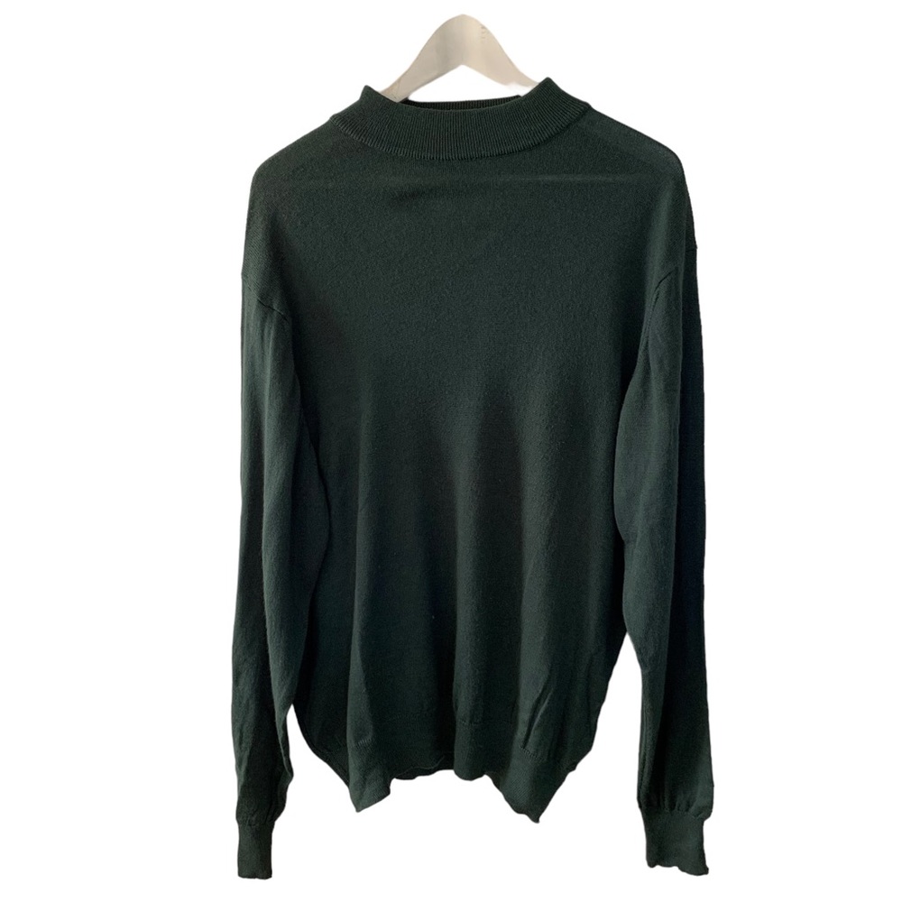 Mondo Uomo Men’s Merino Wool Blend Sweater Forest Green Sz Medium Made in Italy